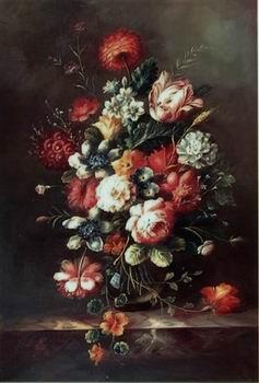 unknow artist Floral, beautiful classical still life of flowers.063